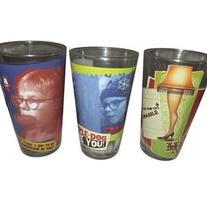 A Christmas Story Turner Entertainment 16‎ oz. Glass Tumbler Set of 3